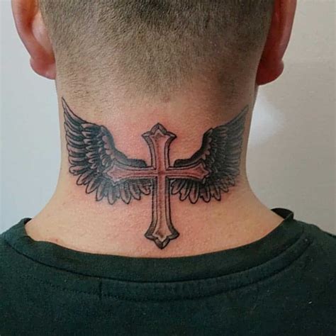 behind neck tattoo ideas|men's back of neck tattoos.